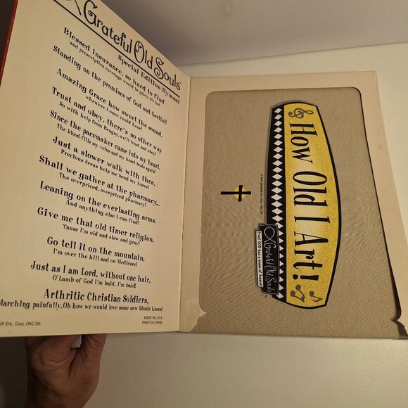 Large Grateful Old Souls How Old I Art Hymnal Tan T-Shirt Size L Christian - Picture 6 of 9